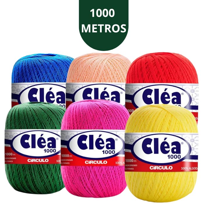 Linha Cléa De Crochê 1000m Novelo Escolha A Cor +  Vendido Circulo