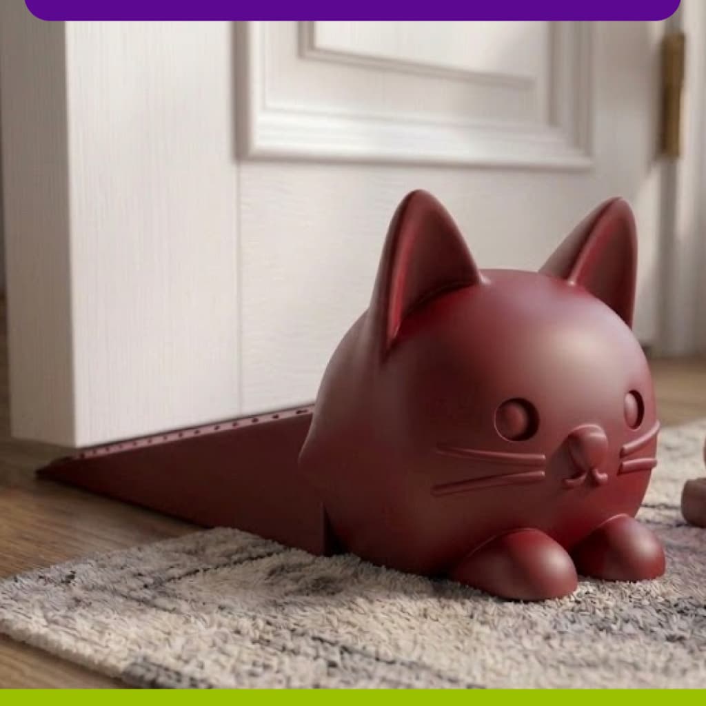 Trava Porta Gatinho Divertido Antiderrapante Proteção Dedos Crianças Decorativo Presente