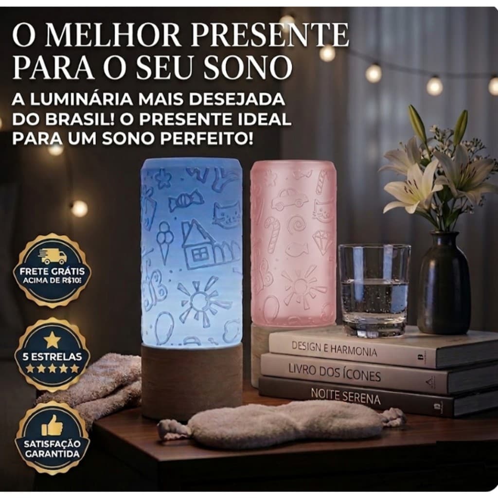 Luminária Infantil Abajur De Mesa Lampada Led Quarto Moderna Estampada desenho infantil em Relevo Cor Azul