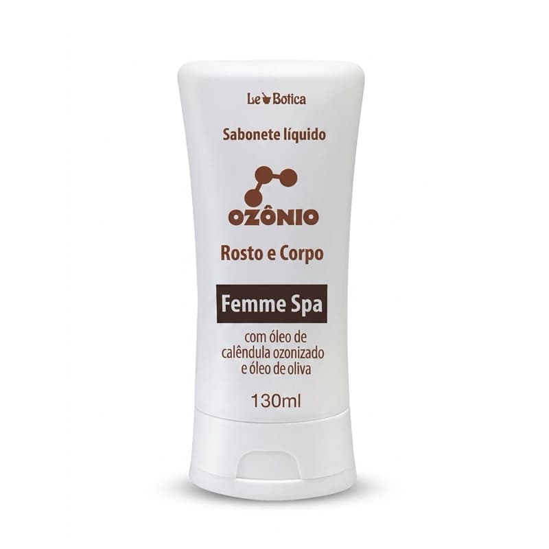 Sabonete Líquido Ozônio Femme Spa 130ml – Limpeza Profunda e Regeneração com Óleo de Calêndula e Oliva