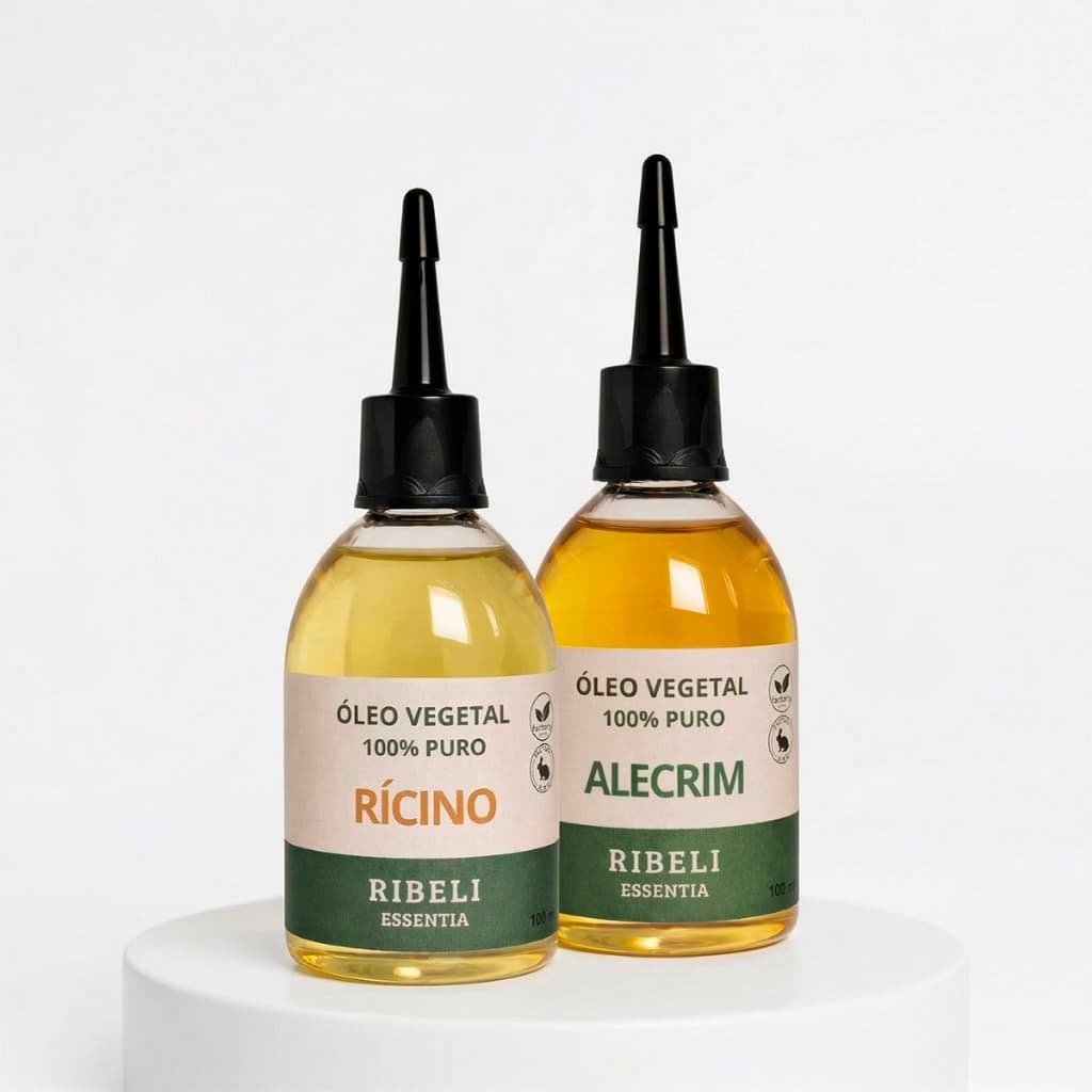 Terapia Capilar Umectação Óleo Vegetal de Rícino 100ml + Óleo Vegetal de Alecrim 100ml