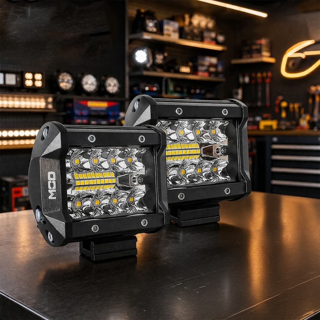 Farol LED Milha SUPER FORTE Completo Farol Auxiliar LED Milha 12/24V Alto Brilho Off Road Universal