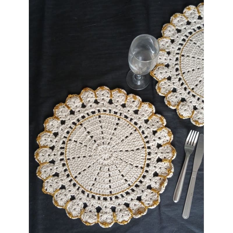 Souplast de crochê 35cm / Souplast americano em crochê / Mesa posta crochê