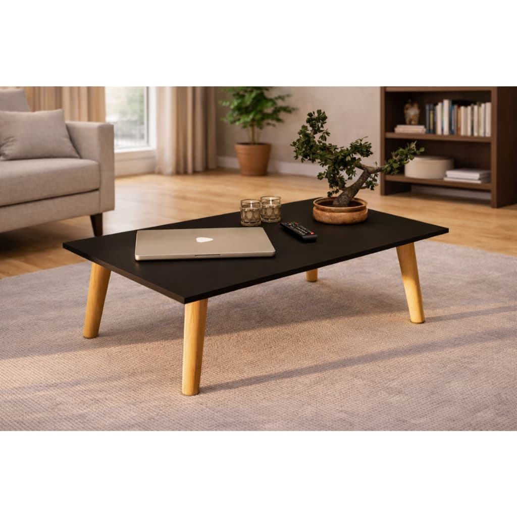 Mesa De Centro Retangular Grande Mesa Decorativa Sala Apoio Lateral