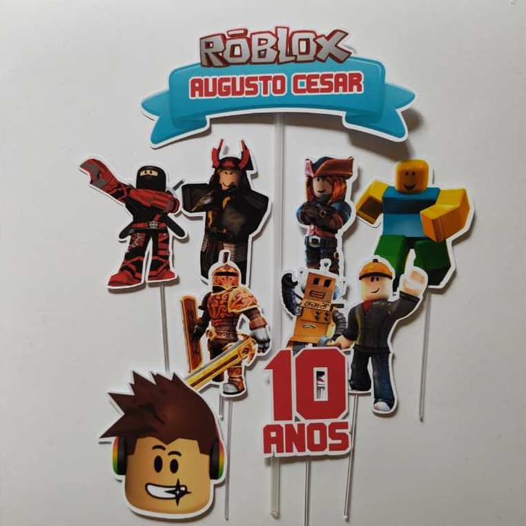 Topo de Bolo Roblox - Personalizado/Topo de bolo/VÁRIOS TEMAS.