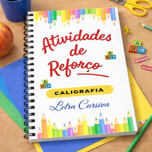 Livro Infantil Alfabetização Aprender Ler Caderno Apostila Atividades de Reforço 50 paginas