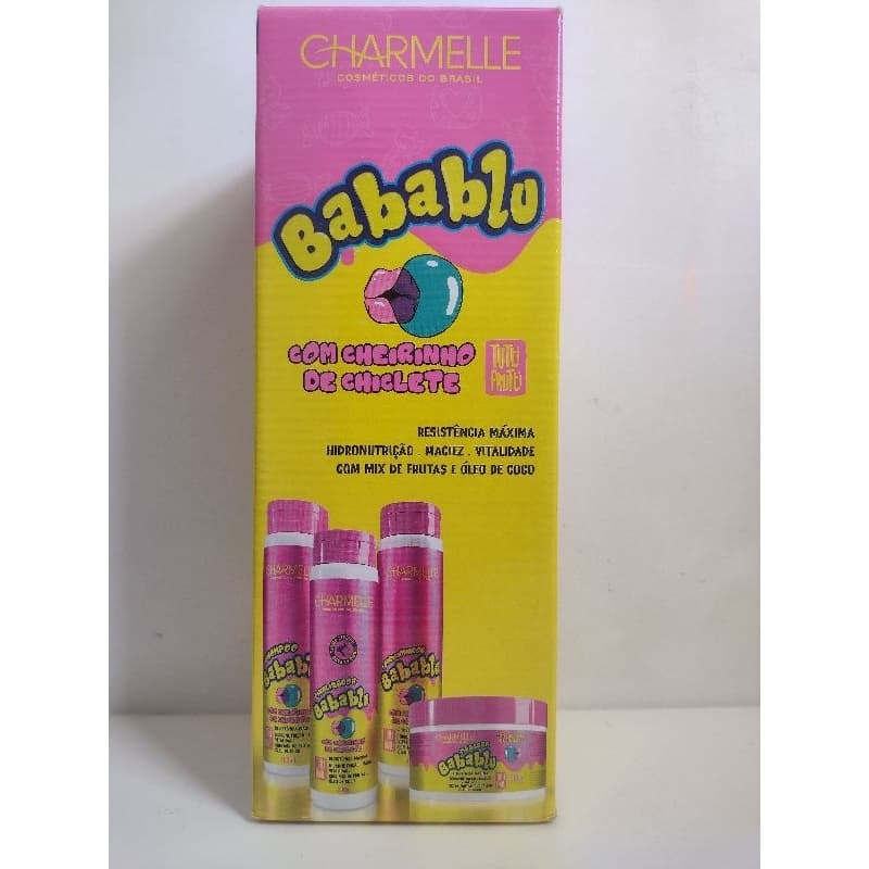 champoo e condicionado Kit Hidratação Nutrição Cheirinho de Tutti-Frutti Babablu Charmelle Ou Bell Corpus