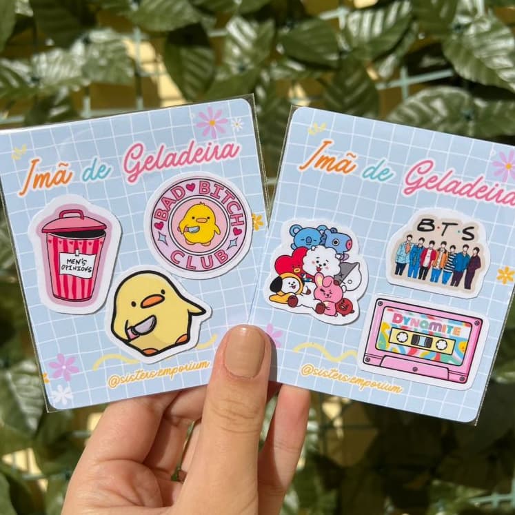 Imã de Geladeira Fofo Estilo Cute – Kit com 3 Peças Decorativas