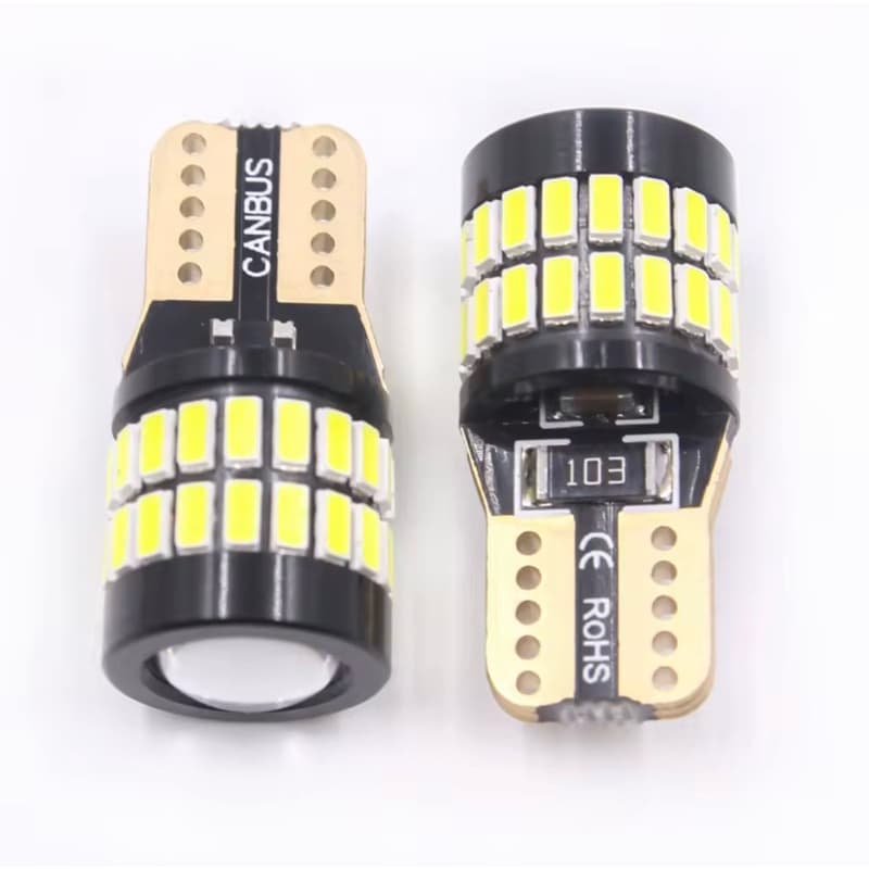 Par Lâmpadas LED T10 Projetor Pingo 6000K - Branco Frio, Instalação Fácil, Baixo Consumo