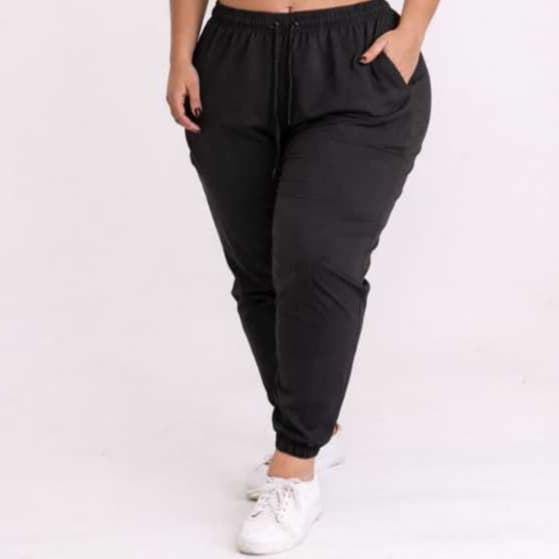 CALÇA JOGGER PLUS SIZE FEMININA TACTEL ELASTANO G1 Á G3 LEVE,CONFORTAVEL,PARA ACADEMIA,CASUAL,PASSEI