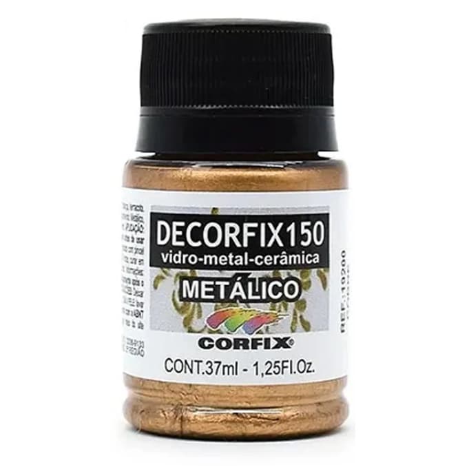 Tinta Decorfix 150º Metálica Corfix - 394 Cobre (37 ml)