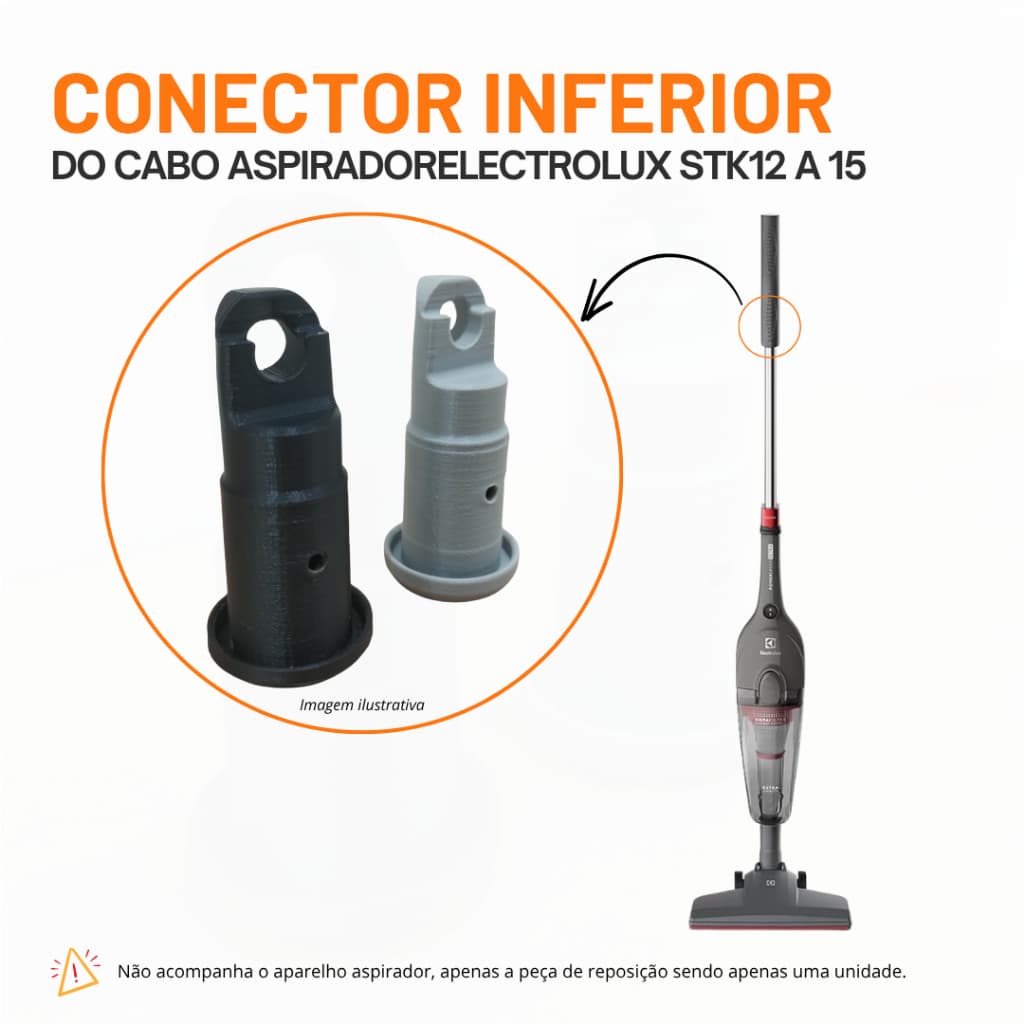 Suporte Inferior do Cabo Pegador Do Aspirador Electrolux STK12 STK13 STK14 STK15