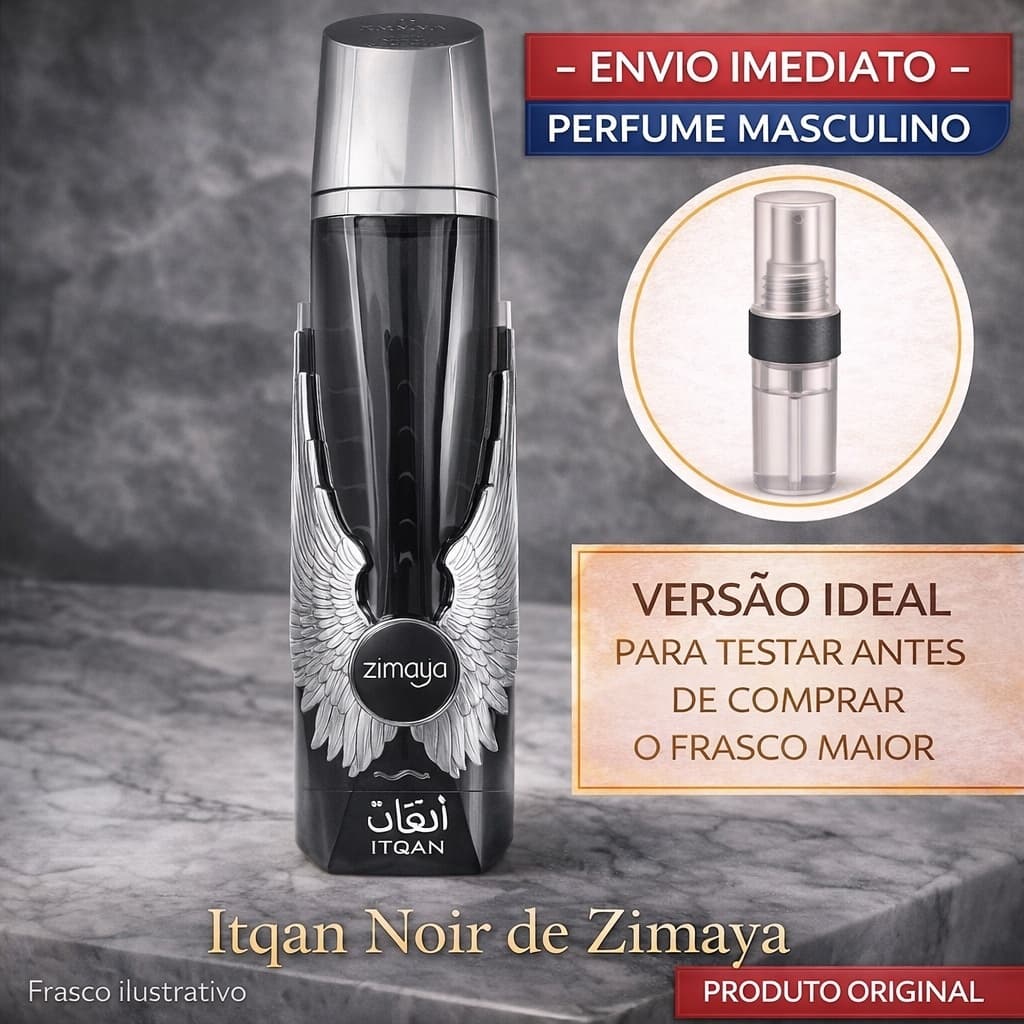 Perfume masculino Itqan Zimaya POTENTE MARCANTE SOFISTICADO Perfume masculino