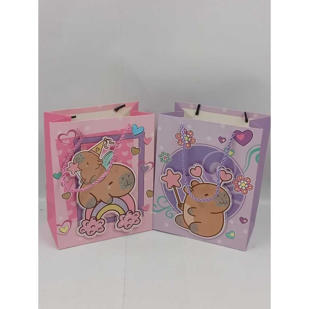 Sacola P/ Presente Capivara 23x18  40x30