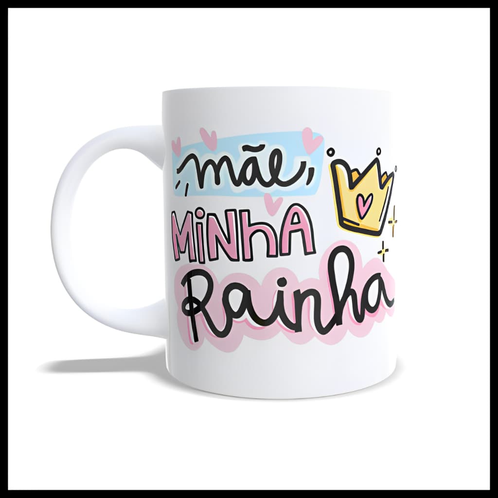 Caneca de Porcelana Feliz Dia das Mães - Alta Qualidade, Design Elegante, Ideal para Presentes