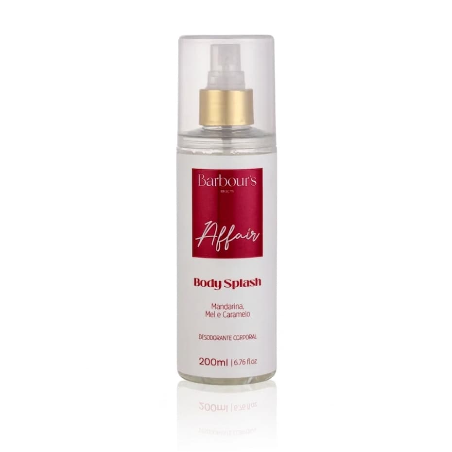 Body Splash Affair Barbours 200ml Perfume Corporal Feminino Doce Marcante Cheiro de Mulher Rica Fixação Prolongada