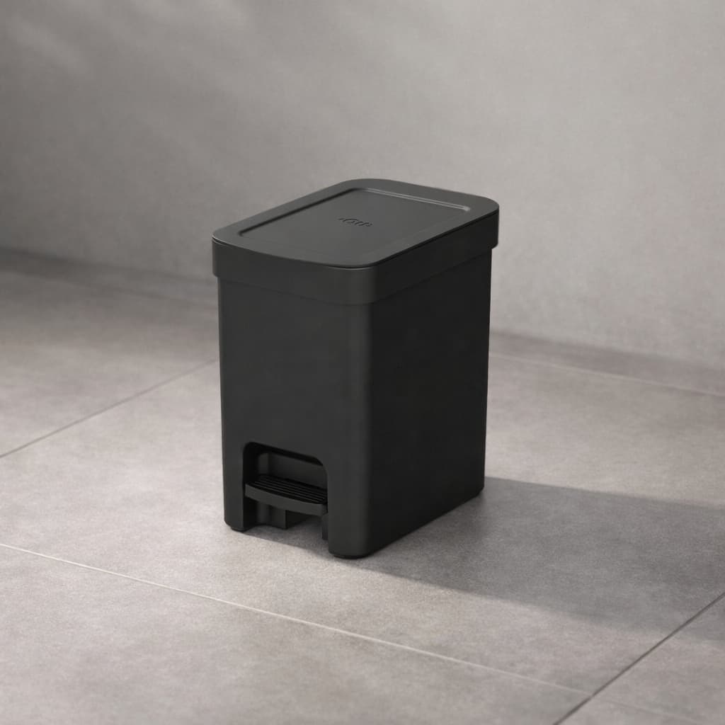 Lixeira Pedal Trium 6L Fechada Sistema Anel Vedação - 1 Lixeira Pedal Trium 6L Fechada Sistema Anel Vedação - 2 Lixeira