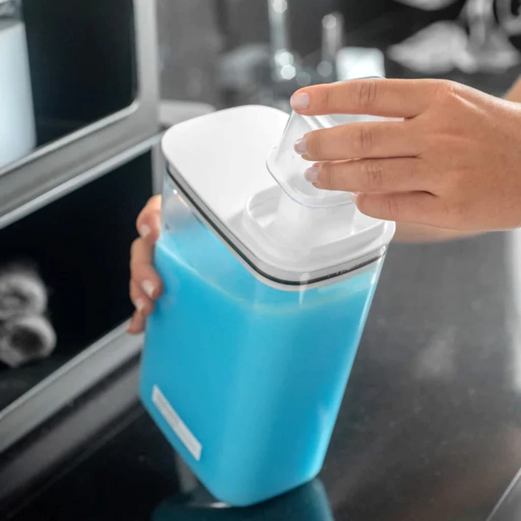 Dispenser Flow 1,5/2,3 Litros Sabão Amaciante Limpeza Lavanderia Com Sistema Anti Desperdicio Vedado