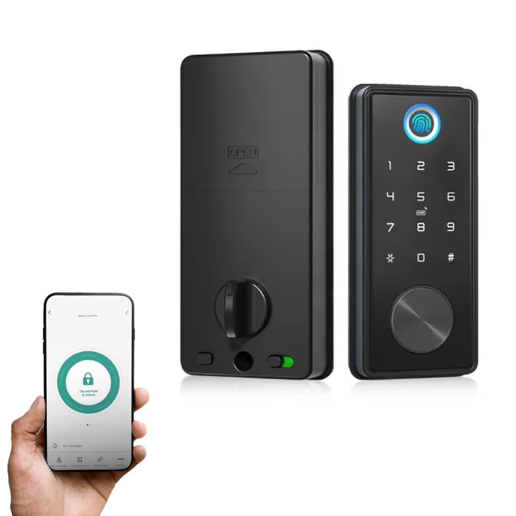 Fechadura Eletrônica WiFi 5 Acessos Biometria Senha TAG App Completa Segurança