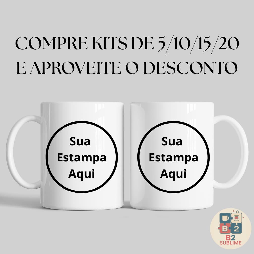 Kit Canecas Personalizadas PLÁSTICO POLÍMERO | 325ml – Lembrancinha Festa, Casamentos e Aniversários