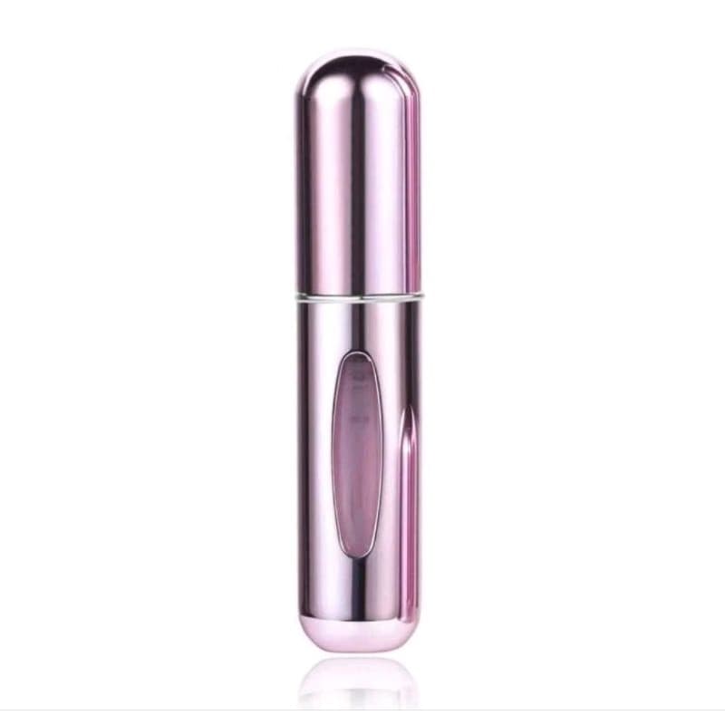 Frascos Porta Perfume Portátil Recarregável 5 ml – Mini Refil Spray Bolsa Presente Viagem Academia Futebol Rosa