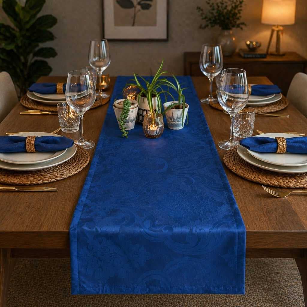 Kit Caminho Trilho De Mesa 3 peças 1,40m X 0,45m Decorativo Jacquard Diversas Cores