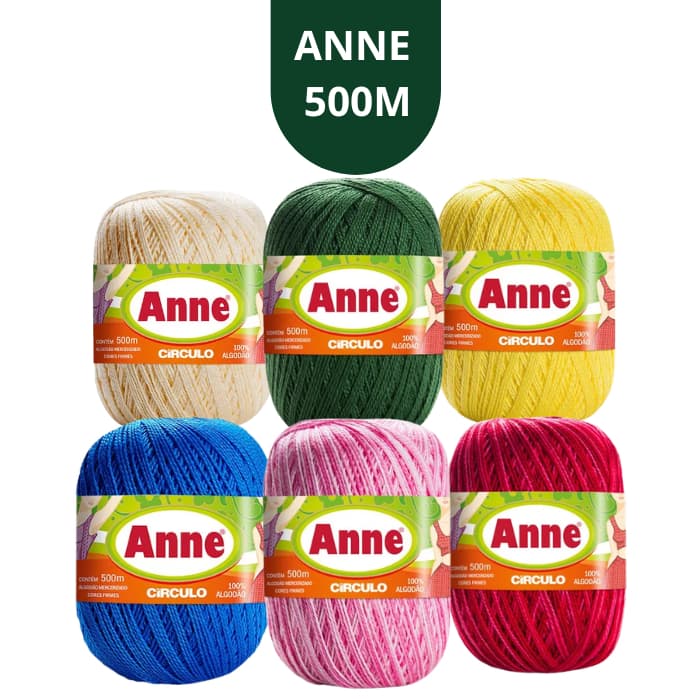 Linha Anne Barbante Novelo 500m Crochê Circulo Escolha Cor