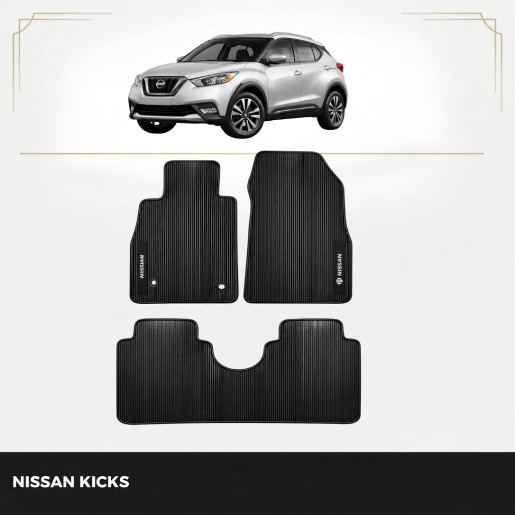 Tapete Especifico 4 Peças PVC  Emborrachado Nissan Kicks 2017/24 - Preto