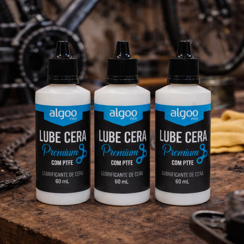 KIT 3 Cera Lubrificante para Corrente de Bike PTFE 60ml Algoo