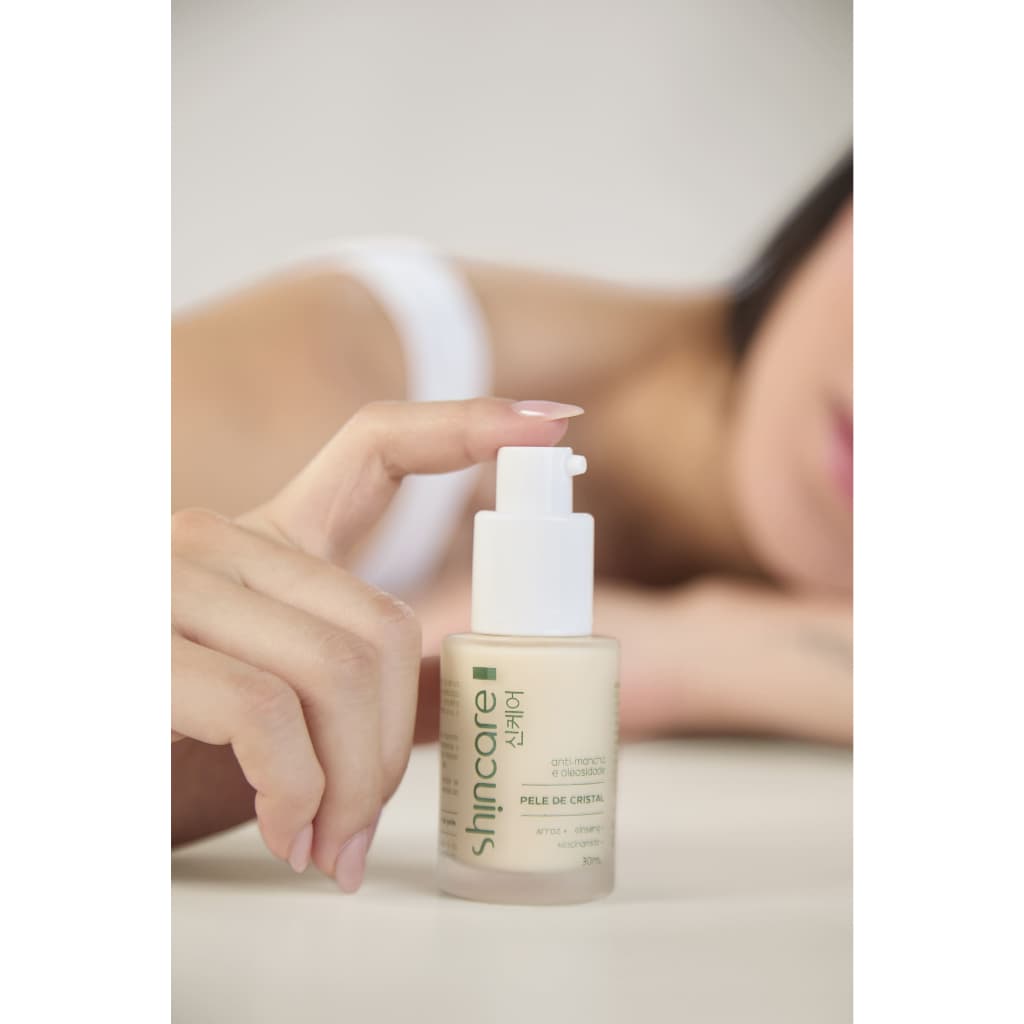 Sérum Pele de Cristal -  Anti-manchas + Oil Control - Com Niacinamida, Extrato de Arroz e Ginseng