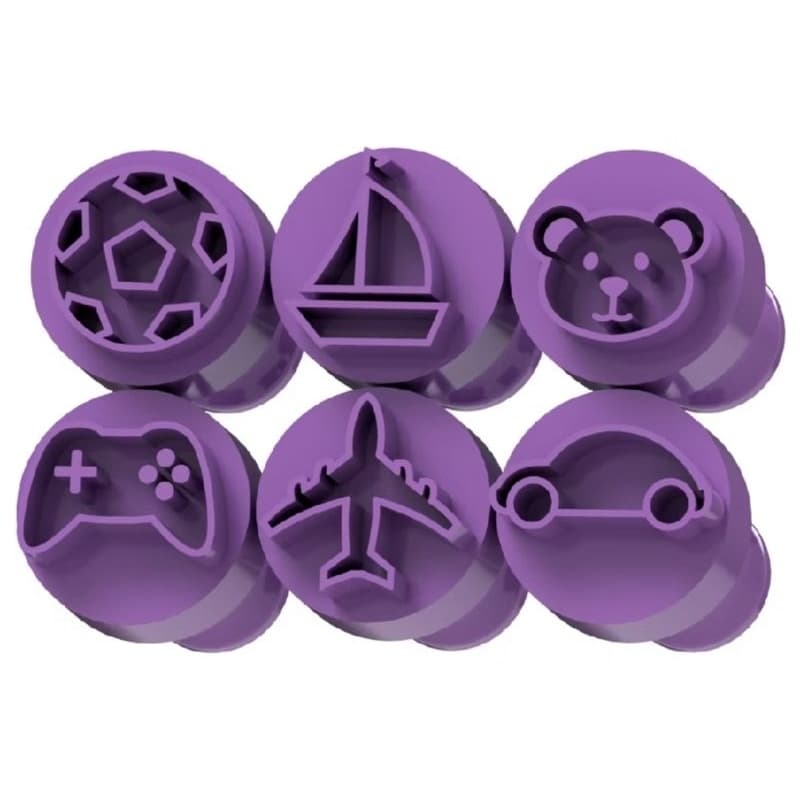 Kit Carimbos Para Doces e Brigadeiros, Doce, Docinhos, Confeitaria, Festa -  Brinquedos Videogame Avião Uso - 6 peças