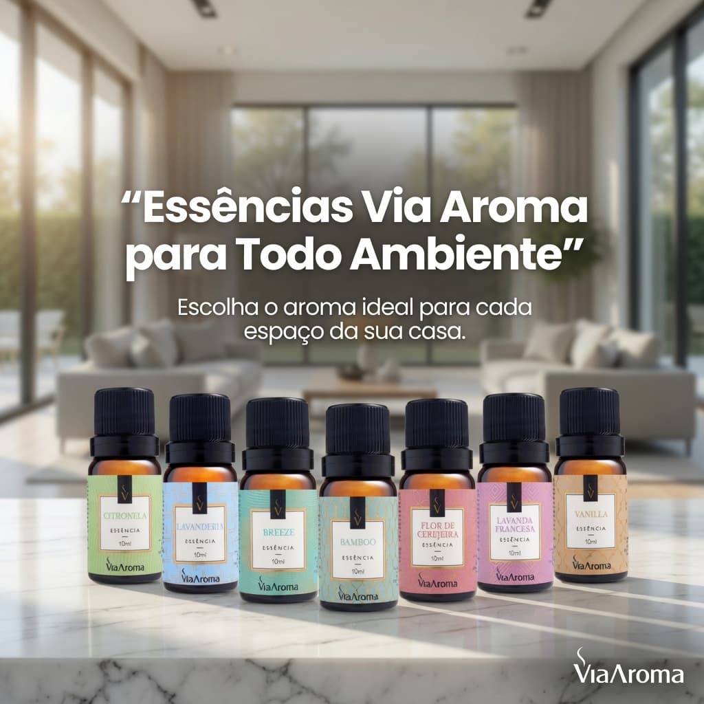 Kit 4 Essências 10ml Aromatizador Ambiente Premium Fragrâncias Selecionadas