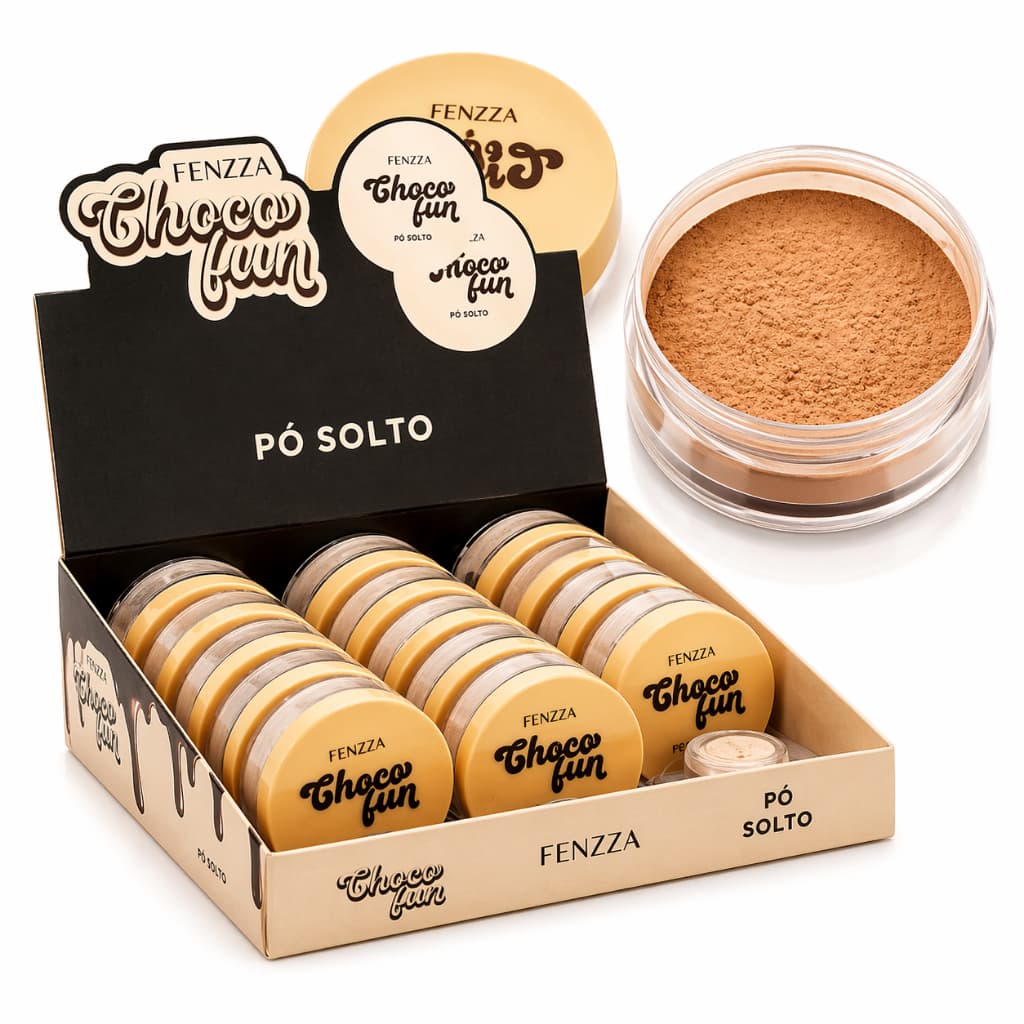 Pó Solto Fenzza Choco Fun – Acabamento Aveludado e Efeito Natural