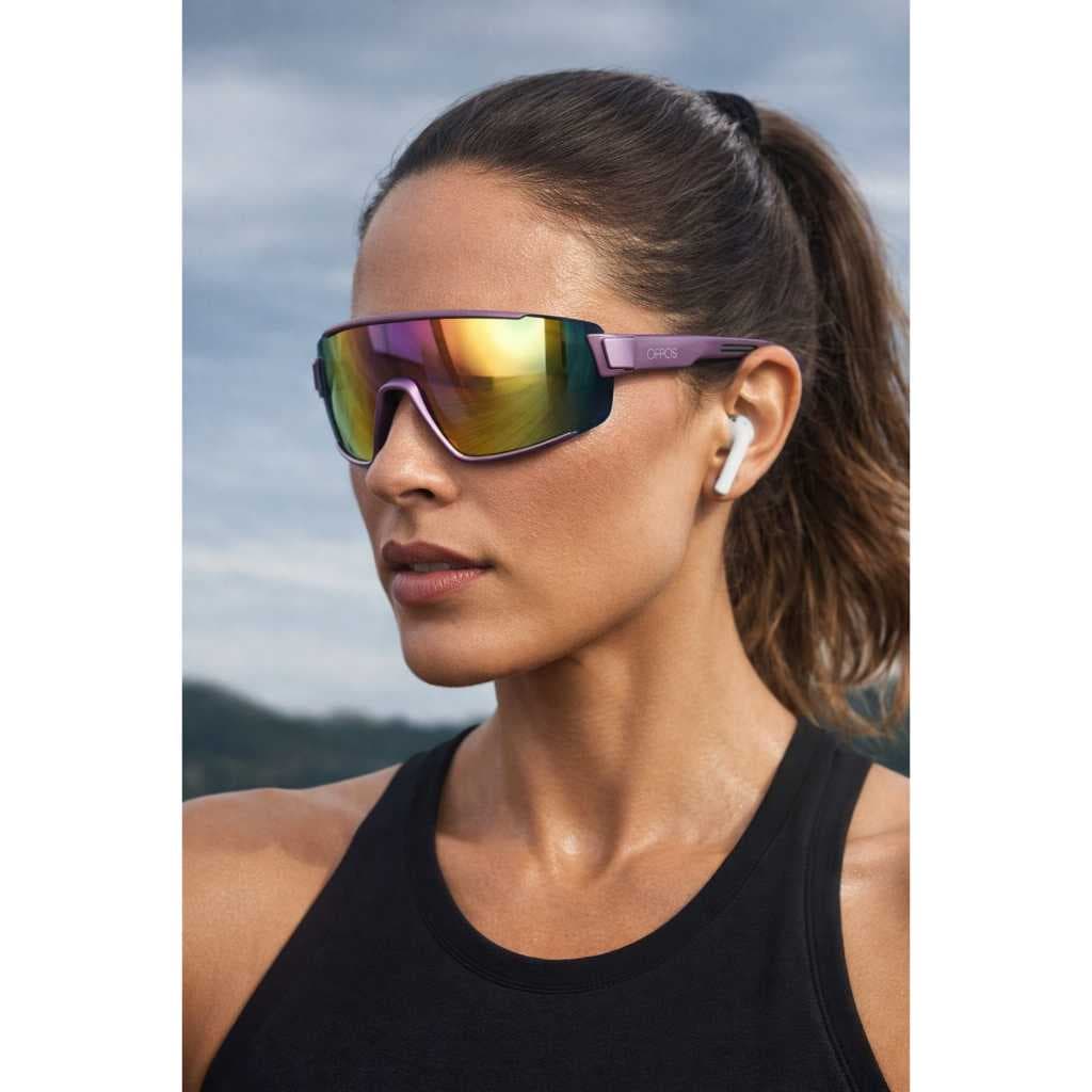 Oculos Solar Esportivo OPPOS Original Vortex Multicolor Espelhado Roxo-Injetado C5