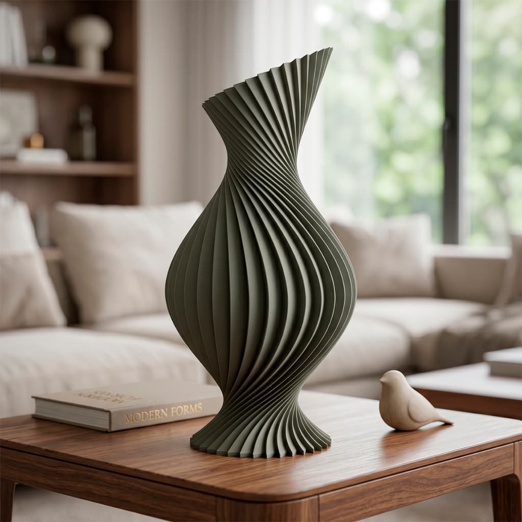 Vaso Decorativo Spiral Design para Flores e Decoração