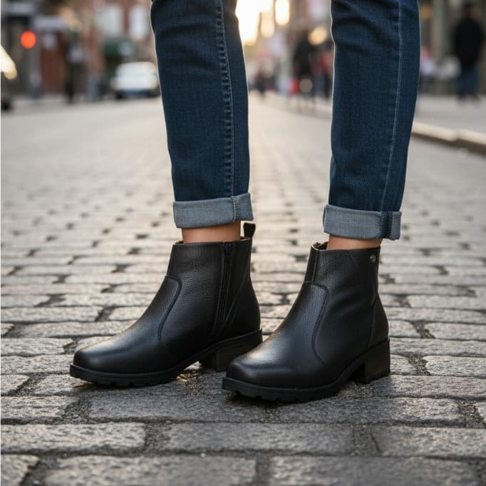 Bota Feminina Moderna Marrom com Zíper Lateral Prática e Super Confortável