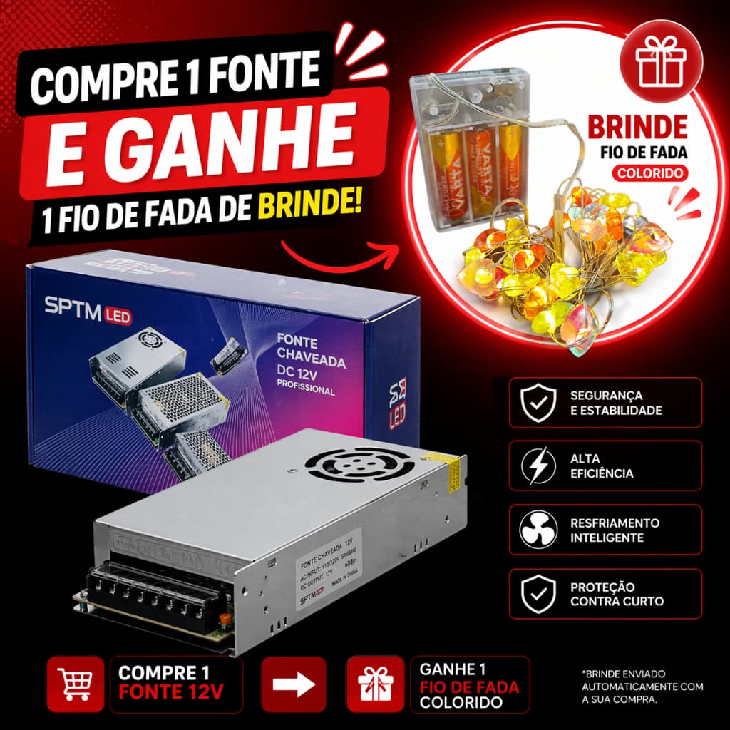 Fonte Chaveada Colmeia Profissional 12V 80a  – Alta Performance e Segurança  COD:FN-859