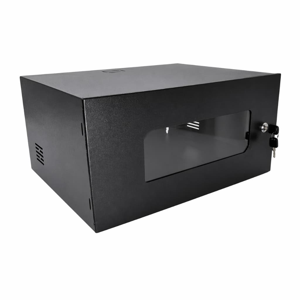 Mini Rack Padrão 19 5Ux350mm Visor Acrílico - MAX ELETRON  Para CFTV DVR Intelbras/Hikvision Rede Telecom TI Informática