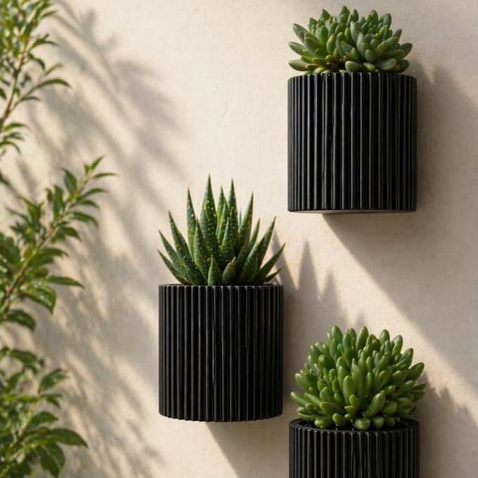 Vaso de Parede Decorativo Cesta para Suculentas | Vaso Suspenso Moderno para Plantas | Decoração de Parede