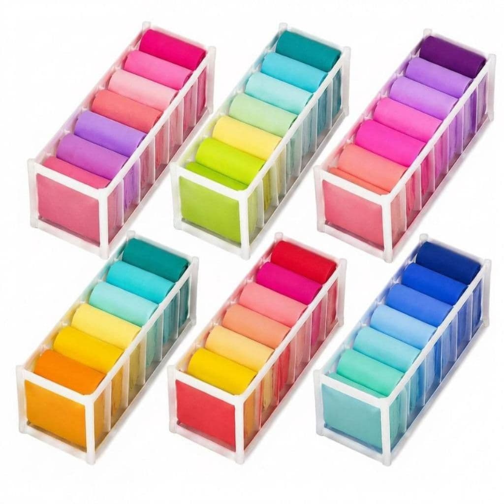 Kit 6 Unidades Colmeia Organizadora Calcinhas Meias Cuecas Divisórias Decoração Enfeite