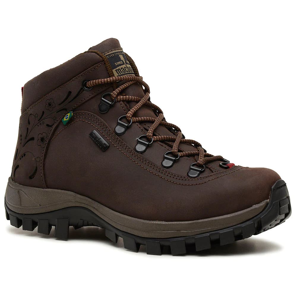 Bota Macboot Feminina Alecrim Café Trilha Couro Marrom