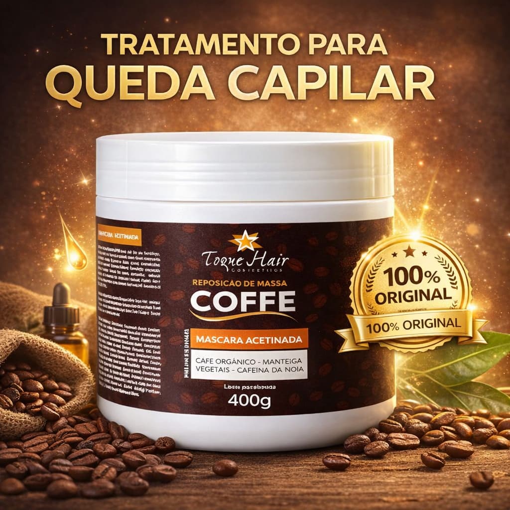 Mascara capilar de reposiçao em massa mascara coffe 500g rica em nutriente fortalece fios
