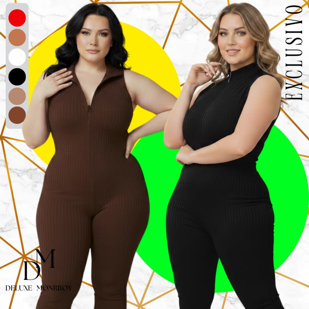 Macacão Virginia Plus Size Canelado 3D 😝❤️ Modelador Regata Não Transparente Gordinha G3 Premium