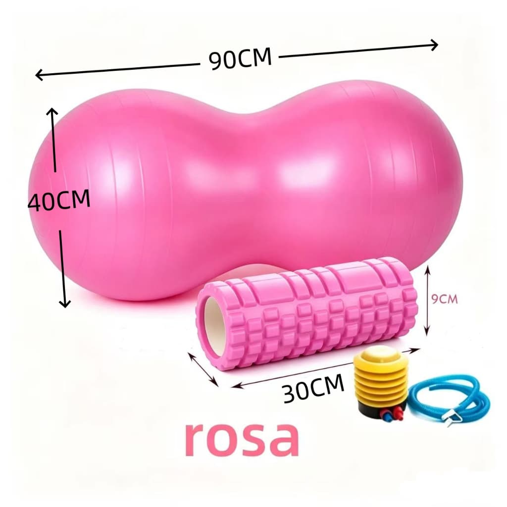 Bola Pilates Feijão Rolo Massagem Foam Roller Liberação Miofascial Soltura Yoga
