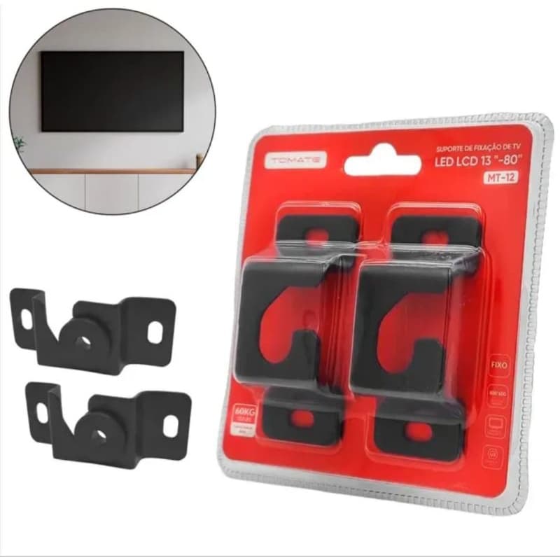 Suporte de Parede Fixo Universal para TV e Monitor Lcd Led oled Plasma de 13 a 80 polegadas