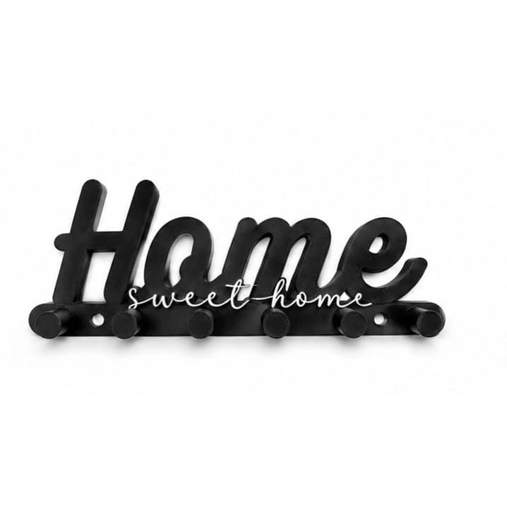 1 Porta Chaves Decorativo Home Sweet Home Suporte de Parede com Ganchos Organizador Moderno (lar doce lar)