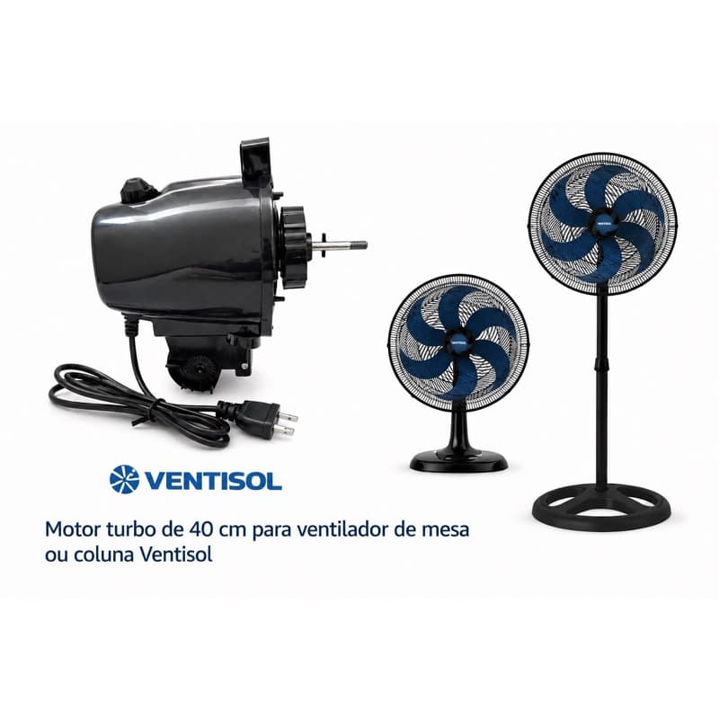 MOTOR VENTILADOR 40CM MESSA E CULUNA VENTISOL