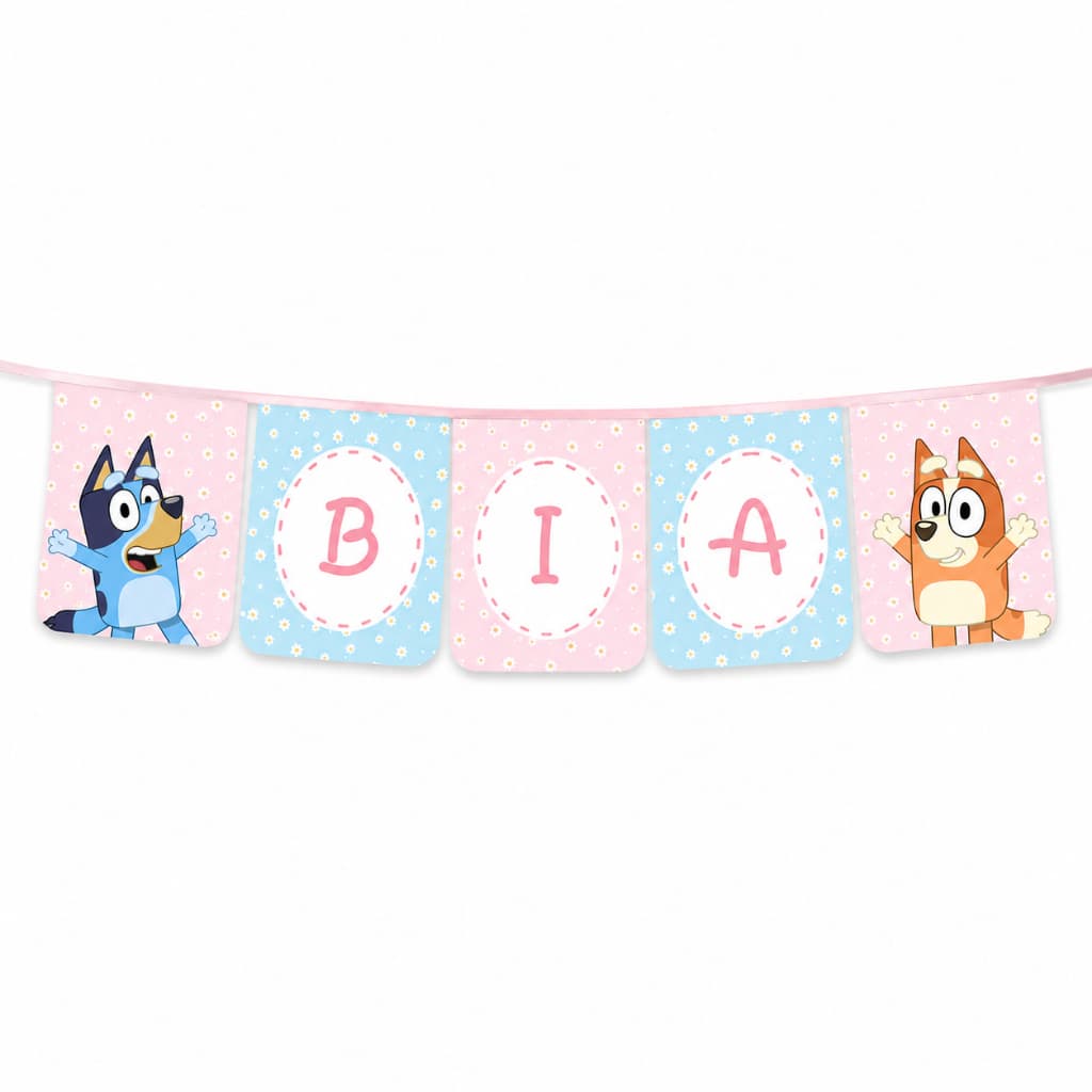 Bandeirola Personalizada 13x16cm | Aniversário, Mesversário e Chá de Bebê