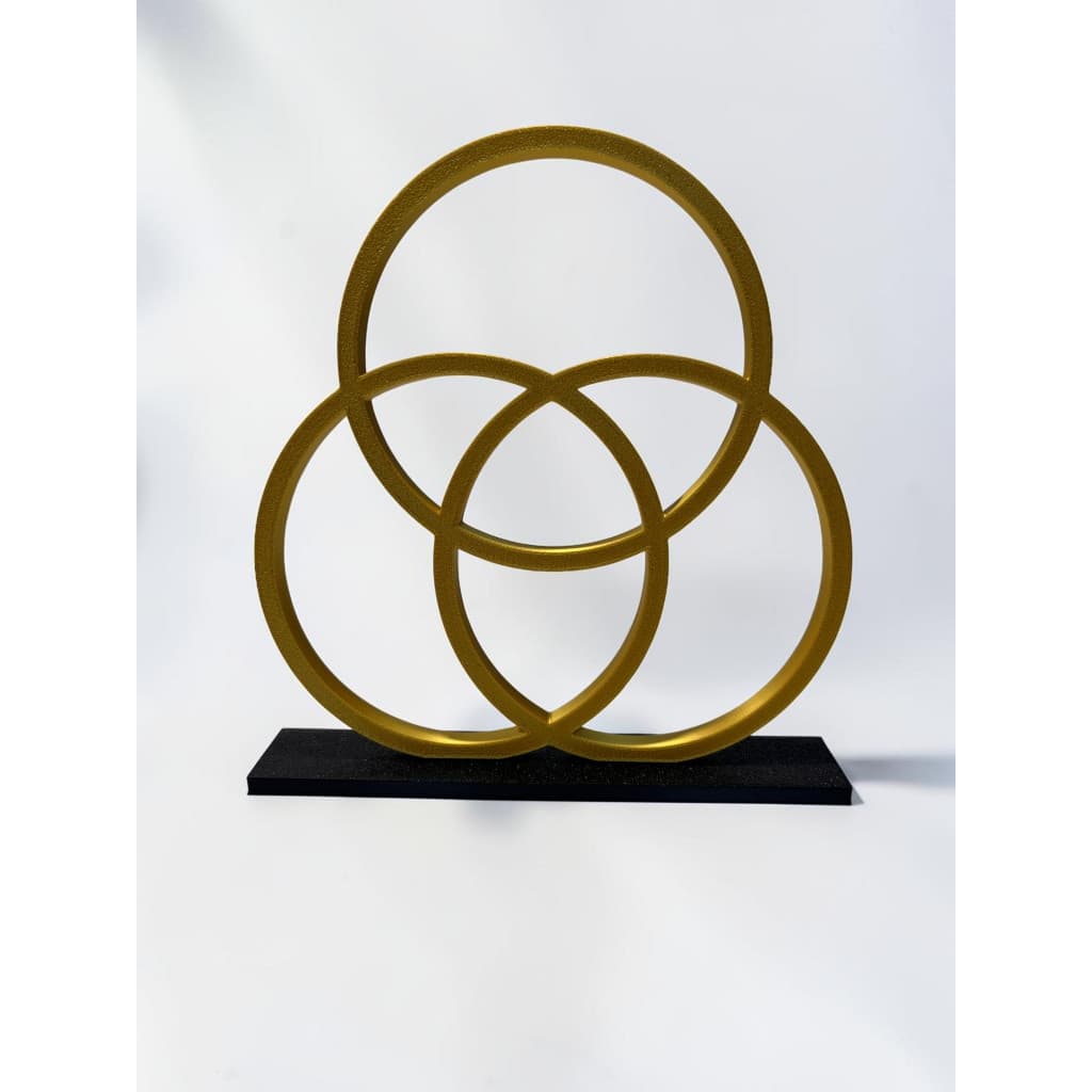 Escultura Moderna Arcos Entrelaçados – Decoração Minimalista