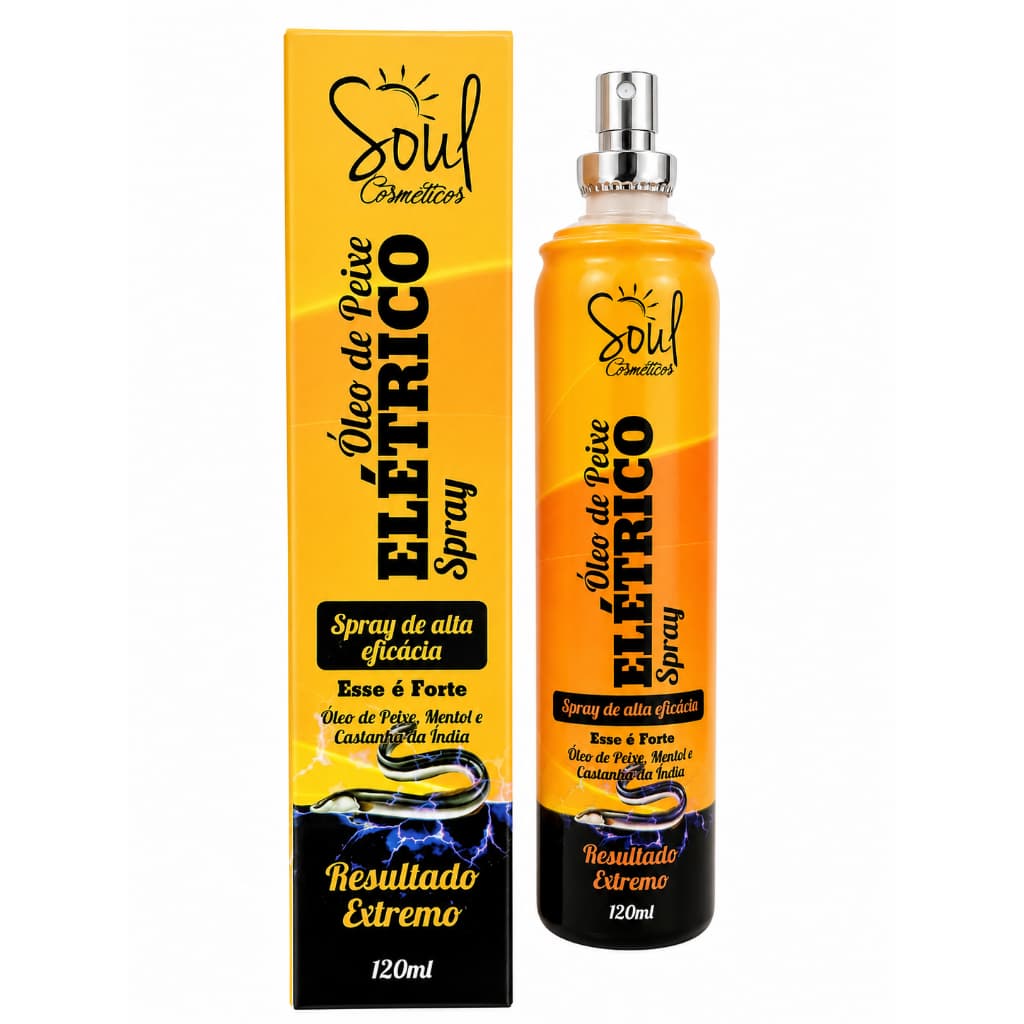 Óléo de Peixe Elétrico, Mentol e Castanha da índia Massageador Extra Forte 120ml